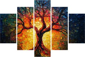 Obraz - Strom života v mozaike (150x105 cm)