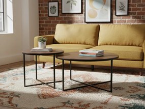 Sada 2 konferenčných stolíkov PALERMO I hnedá