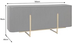 Komoda 46432 Garsby 160cm Masív drevo Mango čierne - Komfort-nábytok