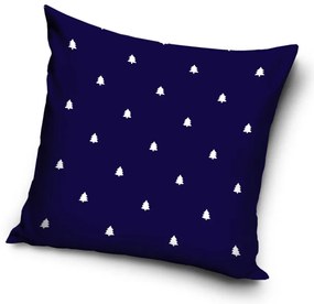 TipTrade Vianočná obliečka na vankúšik 40x40 cm - Vianočná pohoda Modrý