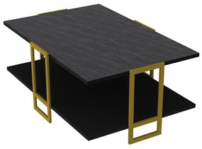 Konferenčný stolík Polka čierno-zlatý