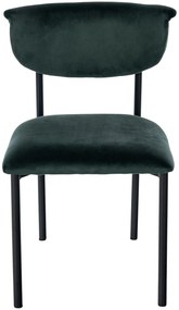 Stolička pre návštevy Gambell zamat - tmavo zelené