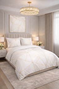 Matex Luxusné bavlnené saténové obliečky 140x200 + 70x90 cm - Prestige "Zlaté línie"