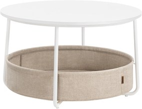 Konferenční stolek Vasagle Moris 02 75 cm bílý/béžový