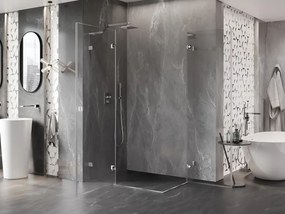 Mexen Lunar, L Duo sklápací sprchový kút 110 x 85 cm, 8mm číre sklo, chrómový profil, 834L-110L-085P-01-00