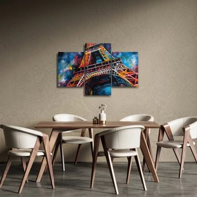 Obraz - Maľba Eiffelovej veže II. (90x60 cm)
