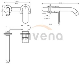 Invena Siros, podomietková umývadlová batéria, chrómová lesklá, BP-90-U01-A