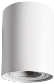 Stropné svietidlo Bima Round, 1x biele kovové tienidlo