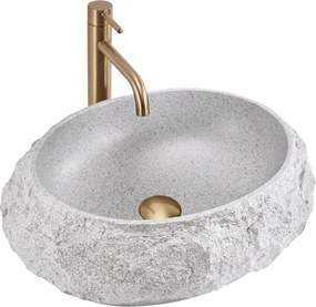 Rea Mika, umývadlo na dosku 480x380x155 mm, imitácia kameňa, REA-U4332