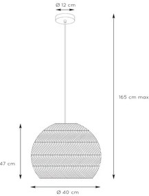 Lucide 03437/40/44 - Luster na lanku MOLOKO 1xE27/40W/230V pr. 40 cm