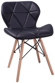 Jedálenská stolička EKO čierna - škandinávsky štýl