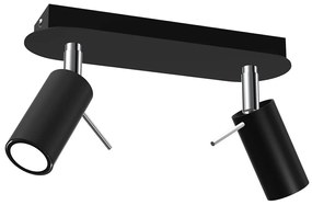 Milagro Bodové svietidlo PRESTON 2xGU10/MR11/40W/230V čierna MLP7619