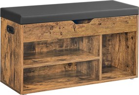 XXXLutz LAVICA DO PREDSIENE, hnedá, čierna, 80/44/30 cm Boxxx - Online Only drobný nábytok - 002543007901