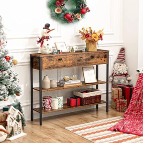 Konferenčný stolík Vasagle Ebis hnedý/čierny