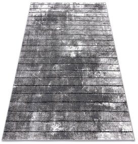 Moderný koberec COZY 8654 Raft, Pásy - Štrukturálny,  dve vrstvy  rúna sivá