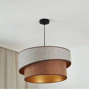 Brilagi - Luster na lanku VEGAS SHINE 1xE27/15W/230V pr. 50 cm šedá/hnedá