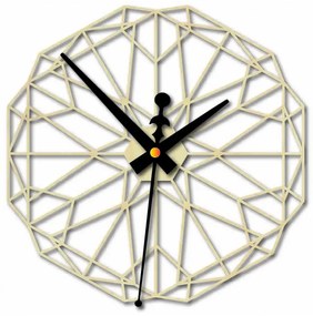 Sentop Geometrické hodiny na stenu z drevenej preglejky FPL PR0346 aj čierne l 3D HODINY PR0346 PWD