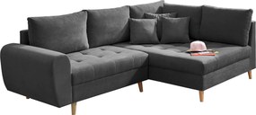 XXXLutz ROHOVÁ SEDAČKA, textil, kompozitné drevo, antracitová MID.YOU - Sedačky - 002220026003