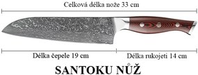 KnifeBoss sada nožů Black & Red 4 nože s magnetickým stojánkem KNB23160