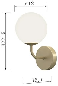 ONLI - Nástenné svietidlo PALOMA 1xG9/10W/230V zlatá