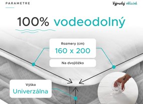 Nepremokavý chránič na matrac PREŠÍVANÝ 160x200 cm