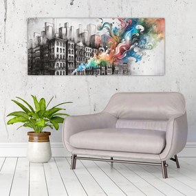 Obraz - Priemyselný život (120x50 cm)