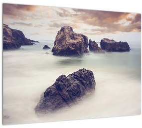 Obraz útesov v hmle (70x50 cm)