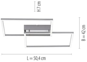 Leuchten Direkt 14018-55 - LED Stmievateľný prisadený luster IVEN 2xLED/15W/230V