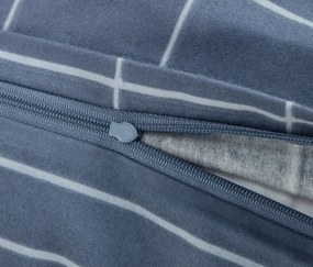 Posteľná bielizeň z biber bavlny, modrá, štandardná veľkosť