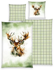 Herding Flanelové obliečky Jeleň, 135 x 200 cm, 80 x 80 cm
