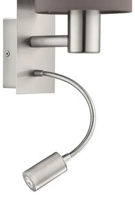 Eglo 96481 - LED Flexibilné svietidlo PASTERI 1xE27/40W+LED/3,8W šedá