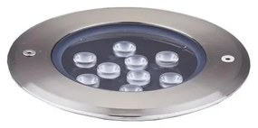 Ideal Lux- LED Nájazdové svietidlo FLOOR LED/12W/230V pr. 14 cm CRI 90 IP67 chróm