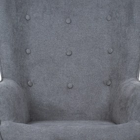 Kreslo s podnožkou GREY2, šedá
