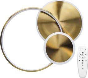 Toolight Toolight, LED stropné svietidlo + diaľkové ovládanie, APP1711-C, zlatá matná, OSW-04040
