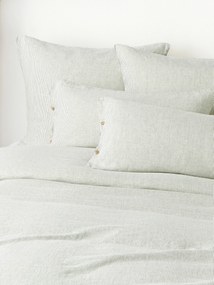 Ľanová obliečka na paplón's vypraným vzhľadom a's jemnými pruhmi Rinna