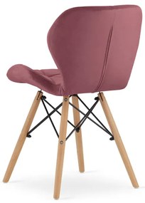Set dvoch jedálenských stoličiek LAGO tmavo ružové (2ks)