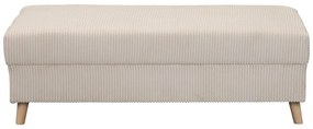 Krémový menčestrový taburet Ariella – Ropez