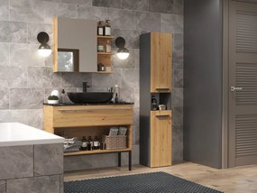 Kúpeľňová skrinka Neltossa 12 (antracit + dub artisan). Akcia -19%. Vlastná spoľahlivá doprava až k Vám domov. 1133011