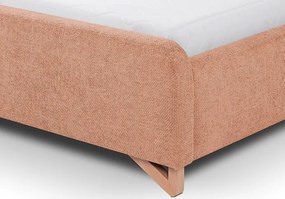 Posteľ Flamingo 180x200 cm, marhuľová štruktúrovaná tkanina