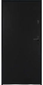 Kovové vchodové dvere P68 Artemida 90 P tmavý antracit