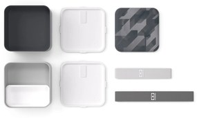 monbento Desiatový box Monbento Square Graphic Grey 1,7 l