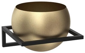 Nástenný kvetináč 27x29 cm čierna/zlatá