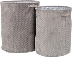 Set dvoch košov na bielizeň sivý LK9575-GREY (2 ks)