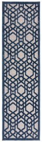 Behúň Piatto Oro Blue – na von aj na doma, 66x230, modrá, chodba / predsieň, Flair Rugs