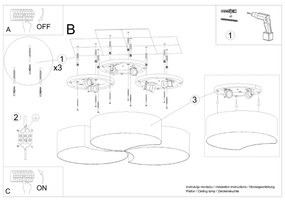 Stropné svietidlo CIRCLE 3B biele