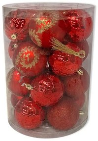 DECOLED Plastové loptičky, d. 8 cm, 20x červené