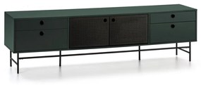 Čierno-zelený televízny stolík Teulat Punto