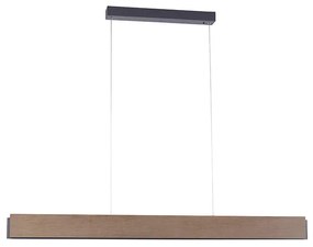 Závesné svietidlo hnedé 121 cm vrátane LED s diaľkovým ovládaním - Ajdin