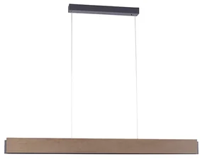 Závesné svietidlo hnedé 121 cm vrátane LED s diaľkovým ovládaním - Ajdin