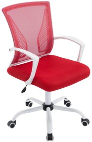Kancelárska stolička Tracy, podnož biela - Červená